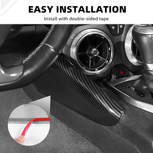 Miniatura 5 de Cubierta lateral de panel de palanca de cambios de fibra de carbono para Chevrolet Chevy Camaro 2016-2025, accesorios interiores