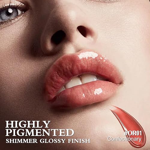 Miniatura 3 de FOCALLURE Lápiz labial brillante, brillo labial impermeable y voluminoso, acabado brillante, hidratante, de larga duración, maquillaje de labios de