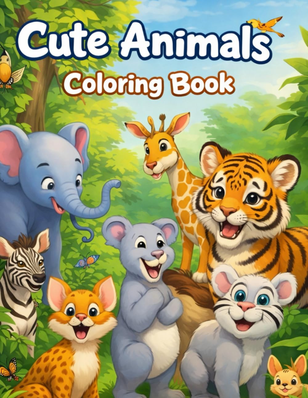 CUTE LITTLE ANIMALS: PERFECT COLORING BOOK FOR LITTLE ARTISTS