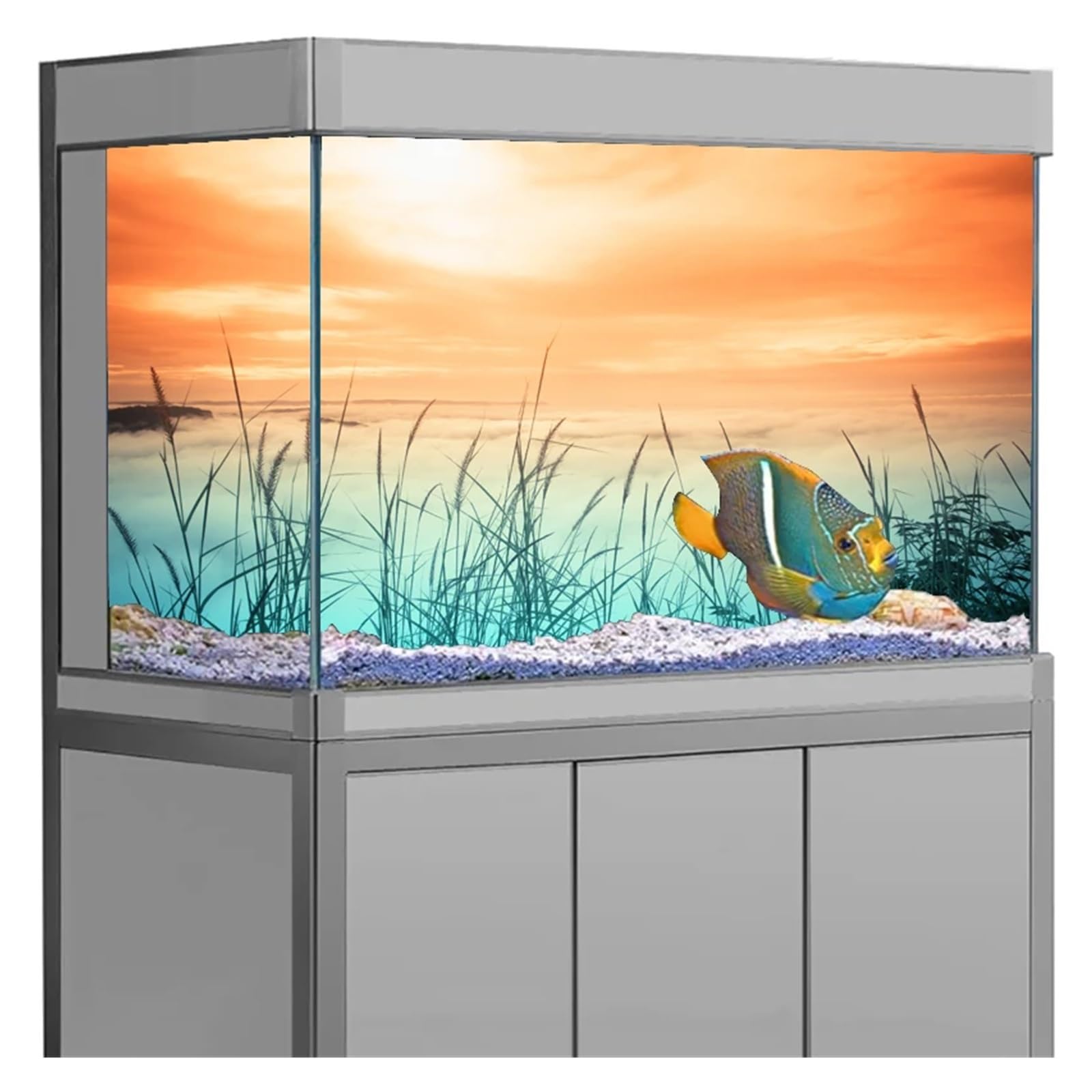 Fondo de Pecera Pegatina de Fondo for Acuario, póster, decoración pecera, Papel Tapiz Autoadhesivo(50x100cm)