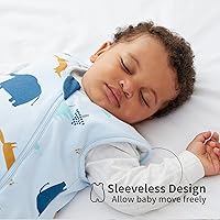 Vista 3 de Duomiaomiao Saco de dormir para bebé de 12 a 24 meses, 100% algodón, 2.5 TOG, manta de invierno para bebé, cálido acolchado cómodo saco de dormir