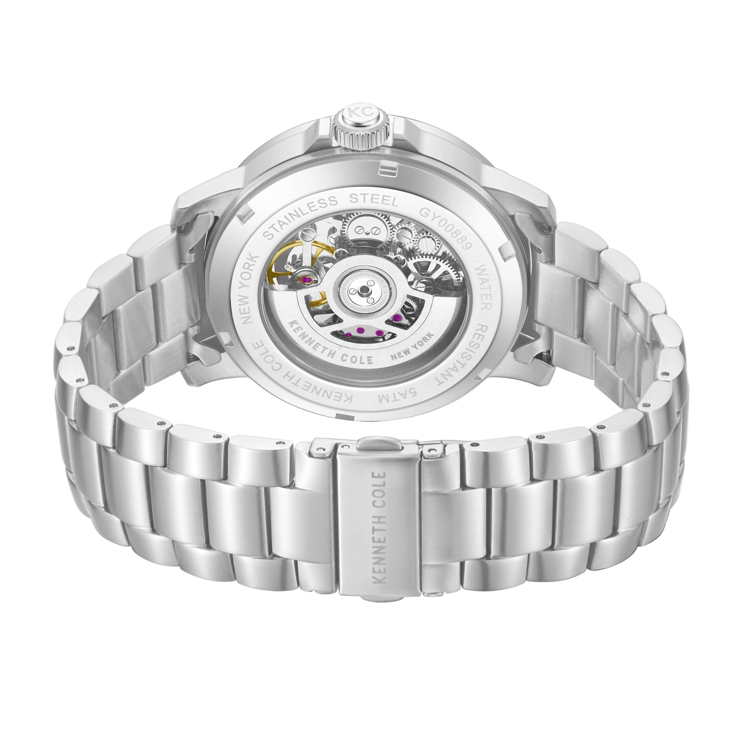 Kenneth Cole - Automatic watch Harrison - Automatic movimento dell'orologio - Larghezza della cassa: 44 mm - Acciaio inossidabile - Green - 5 ATM