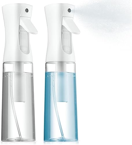 Paquete de 2 botellas de pulverización continua para el cabello  6.8 onzas  6.8 fl oz de pulverizador de niebla ultrafina  Botella de spray de agua