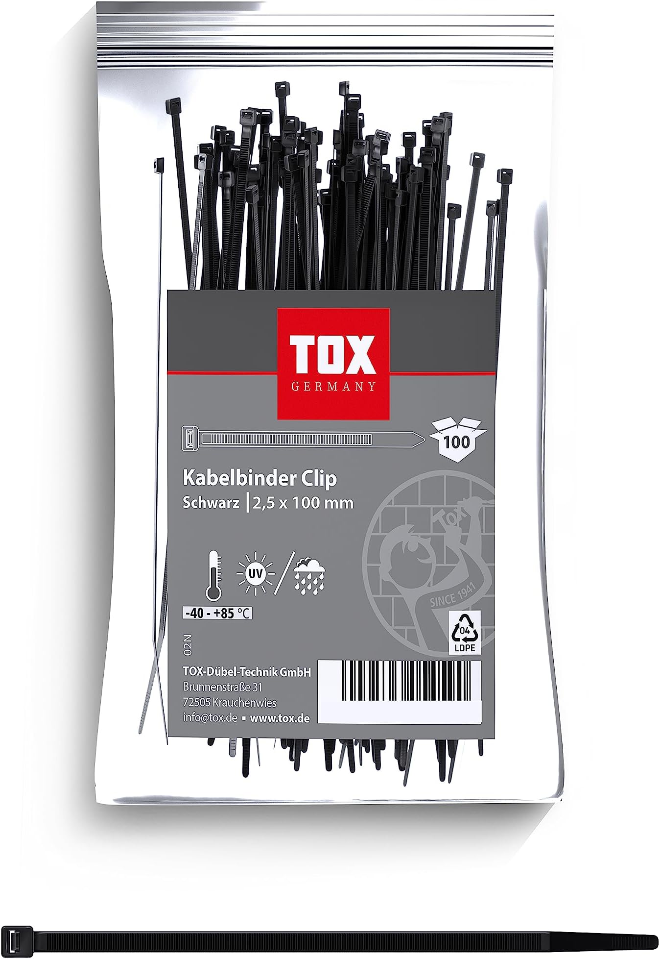 300 Stück Nylon Kabelbinder 100mm - Selbstsichernde Kabelbinder Für Haushalt & Elektronik