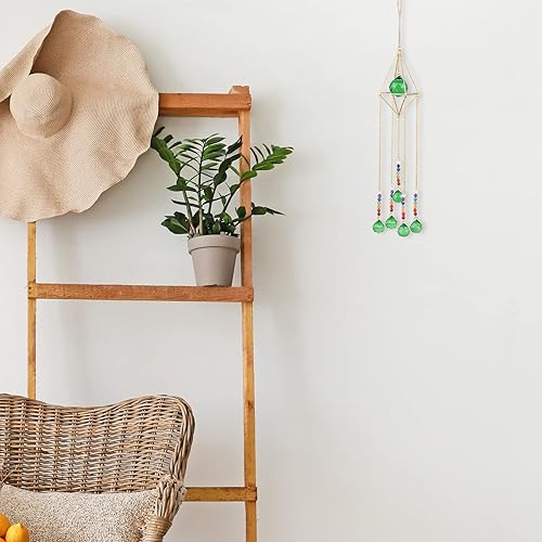 Miniatura 2 de rockcloud Decoración geométrica hecha a mano para colgar en la pared, bola de cristal prisma, adorno de la suerte para decoración del hogar,