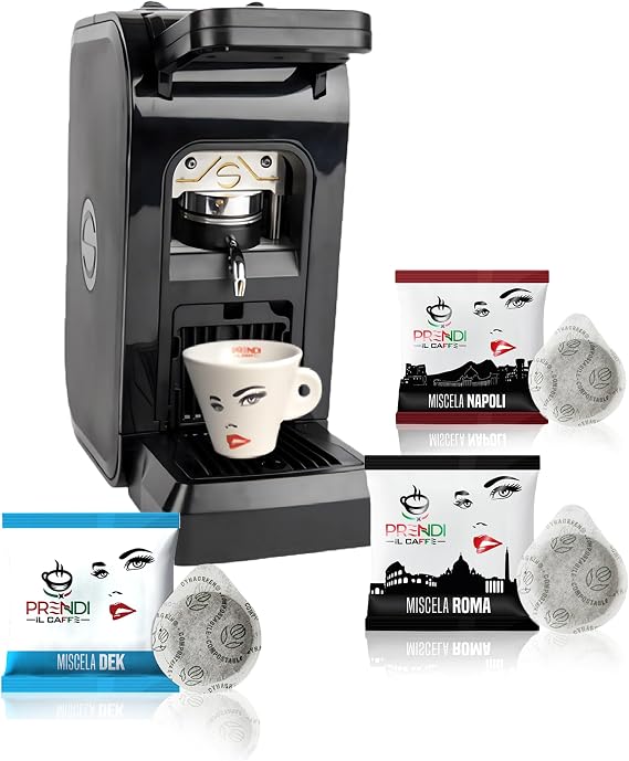 PRENDI Spinel Ciao Espresso Coffee Machine, Espresso Coffee Pod Machine  with 100 pods FREE