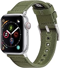Ritche Canvas Watch Bands Compatible with Apple Watch Band 44mm 42mm 40mm 38mm, Replacement Watch Strap for Apple Watch Series 6/5/4/3/2/1/SE