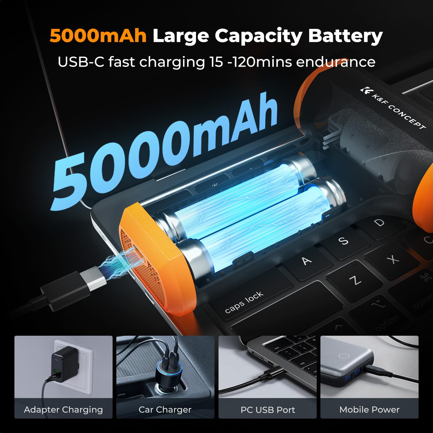 K&F CONCEPT Souffleur Air Comprimé - Nettoyant PC Air Comprimé