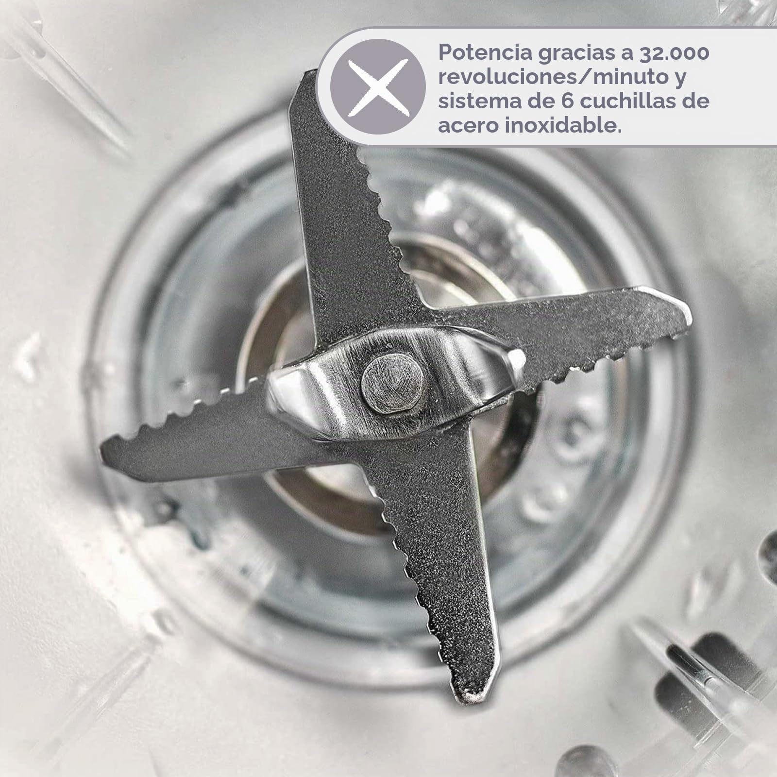 SPRINGLANE mezclador de alto rendimiento Hanno 2000W, 32.000 RPM (blanco, con recipiente mezclador)