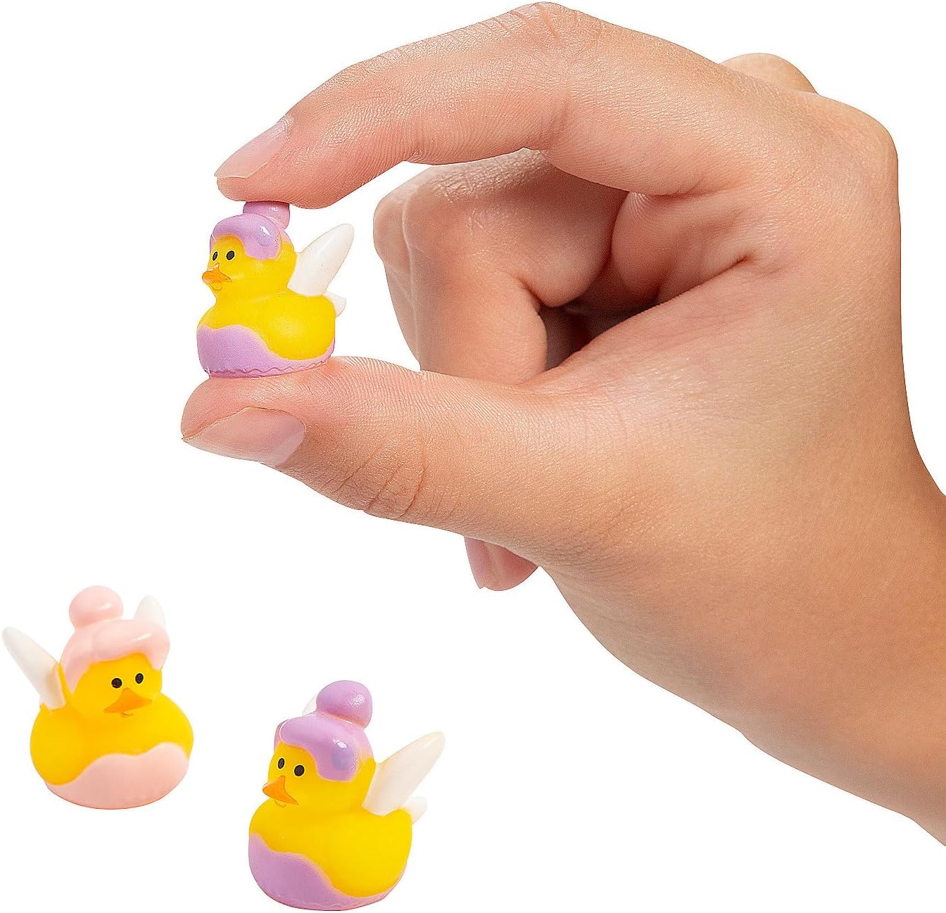 Fun Express 3/4" Micro Pastel-Colored Fairy Rubber Ducks VBS 2026-24 Pieces