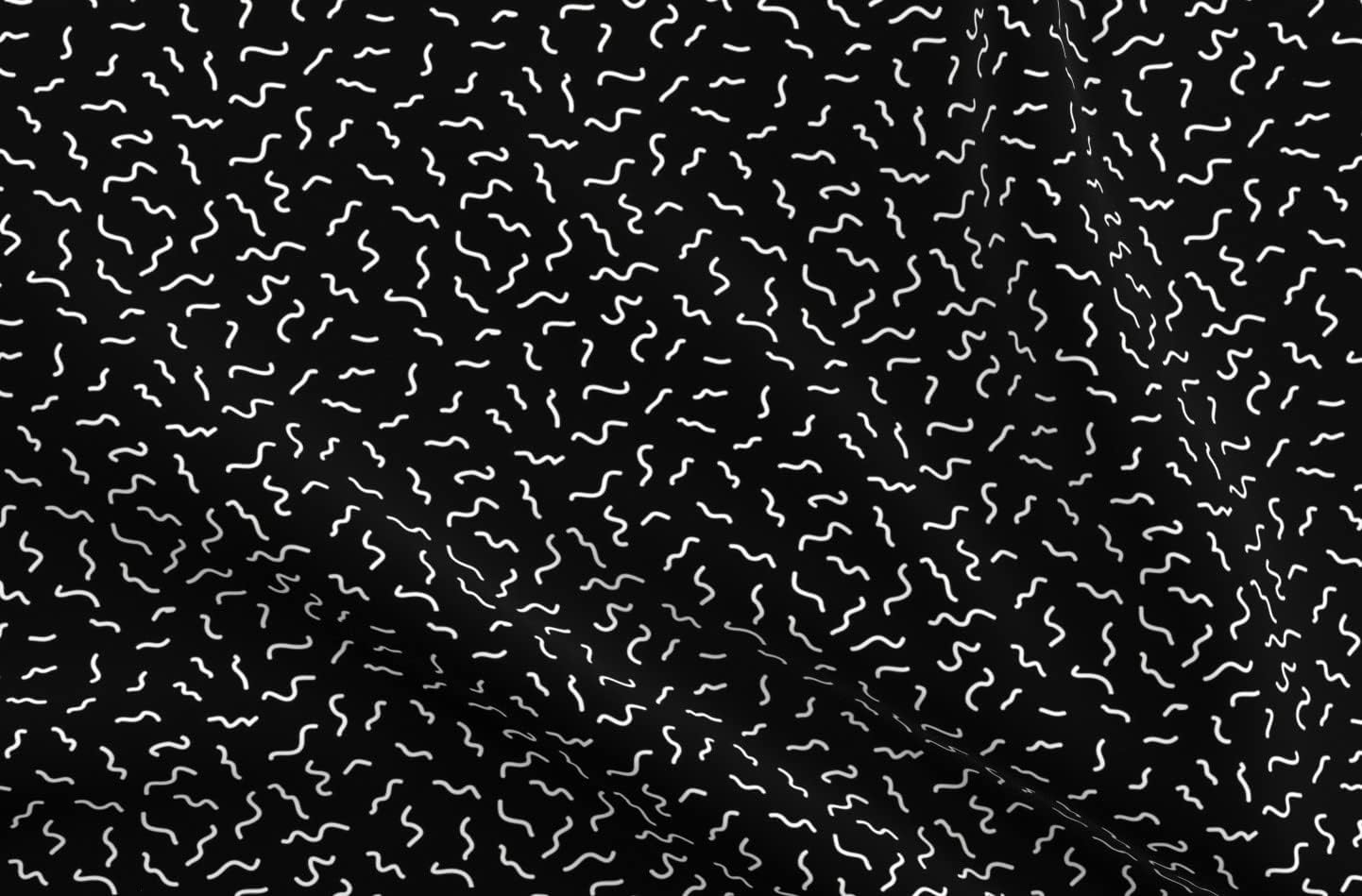 Spoonflower Fabric - Postmodern Black White Bacteria Memphis 1980S 1990S Kids Abstract Printed on Minky Fabric by The Yard - Sewing Baby Blankets Quilt Backing Plush