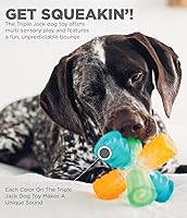 Vista 6 de Outward Hound Triple Jack Interactive Multi-Squeak Dog Toy