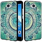 Huawei Ascend XT 2 Case, Huawei Elate 4G LTE Case, Linkertech Slim Air Armor Thin Fit Silicone Gel Soft TPU Bumper Durable Flex and Easy Grip Protective Case for Huawei Ascend XT2 H1711 (Floral Totem)