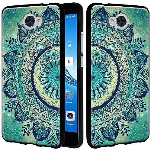 Huawei Ascend XT 2 Case, Huawei Elate 4G LTE Case, Linkertech Slim Air Armor Thin Fit Silicone Gel Soft TPU Bumper Durable Flex and Easy Grip Protective Case for Huawei Ascend XT2 H1711 (Floral Totem)
