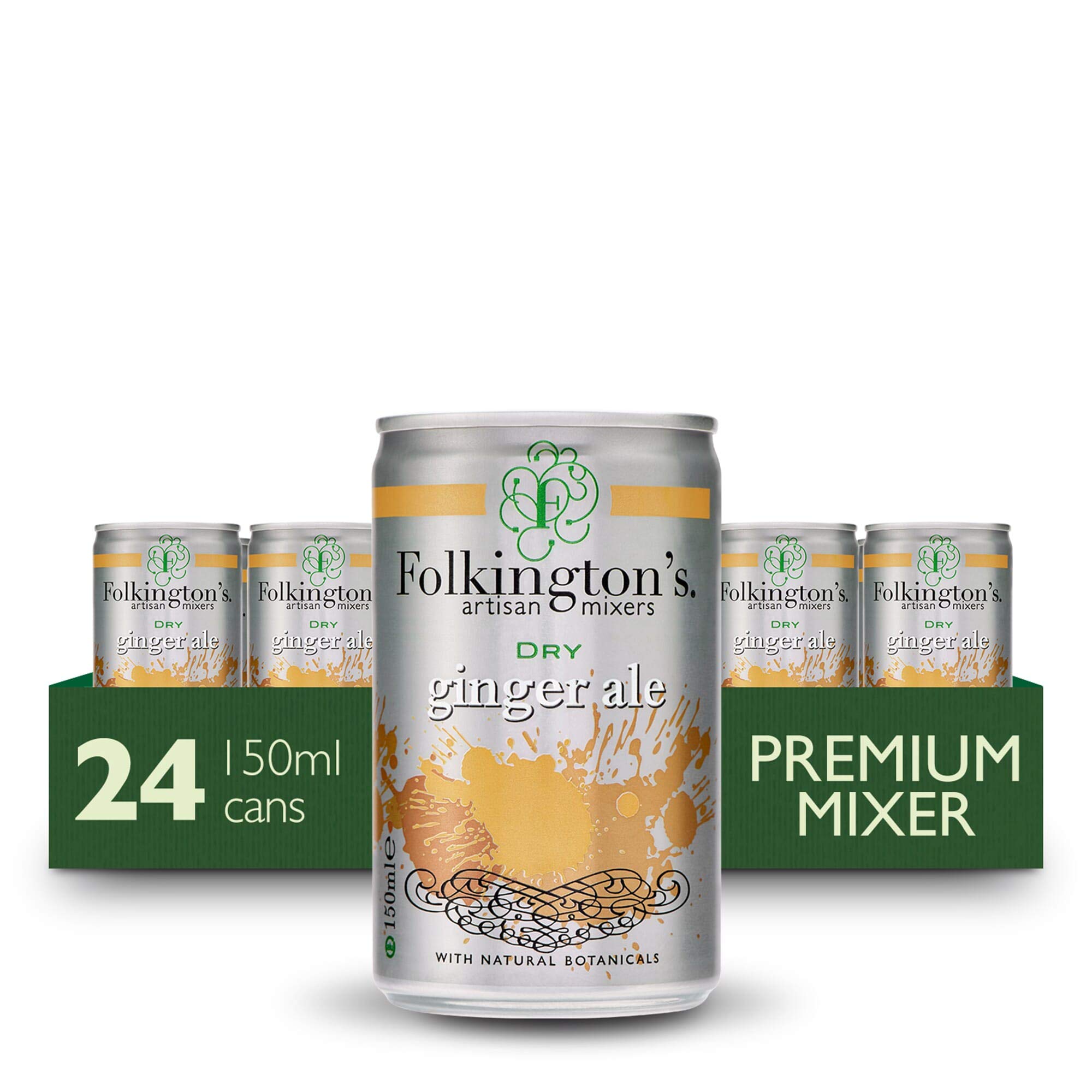 Folkingtons Dry Ginger Ale Mini lattine - 3x8x150ml