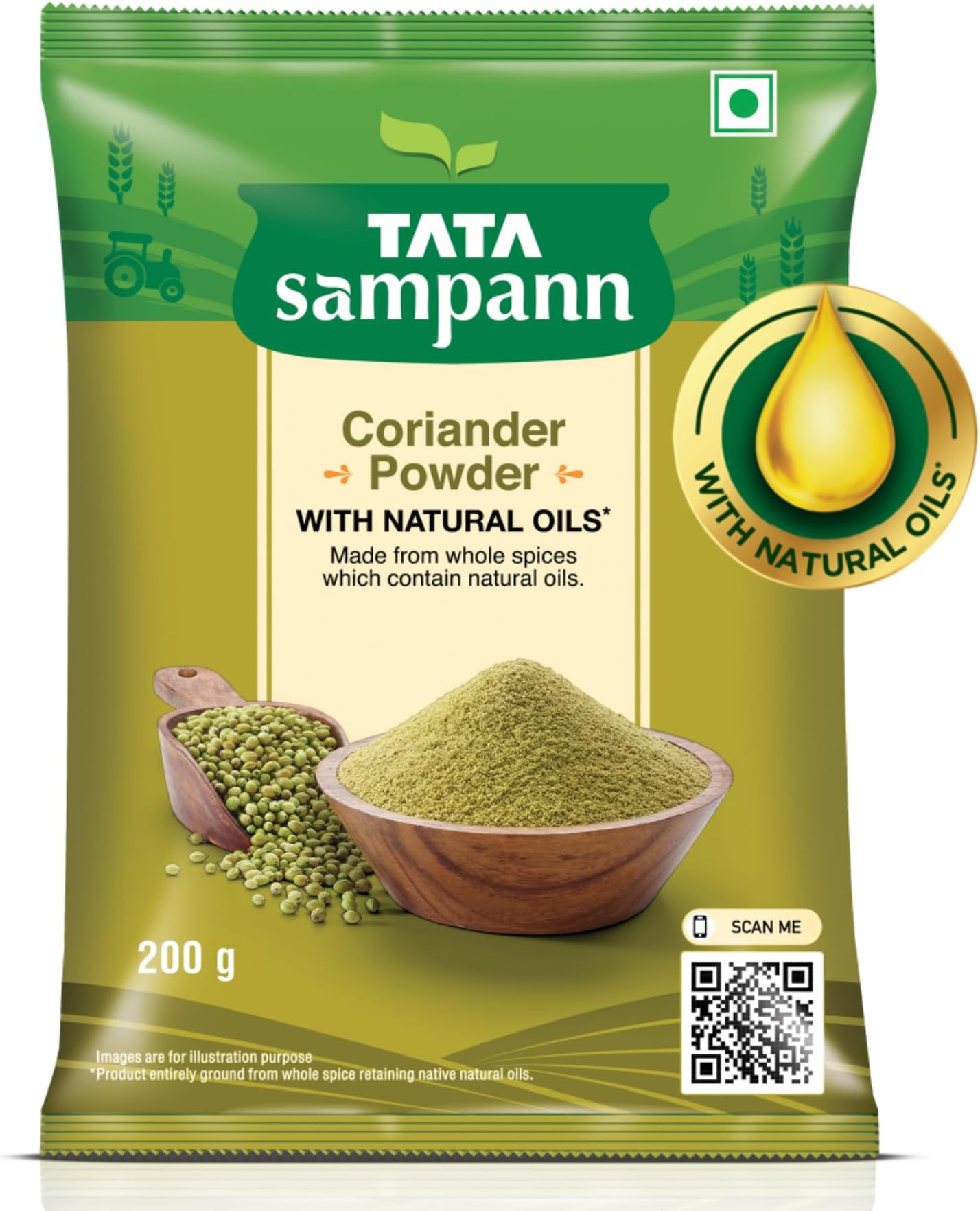 Tata Sampann Coriander Powder With Natural Oils, 200g, Dhania Powder