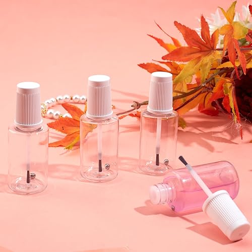 Miniatura 7 de NICENEEDED Botellas vacías de esmalte de uñas, contenedor de esmalte de uñas de plástico recargable, botellas de esmalte de uñas transparentes de