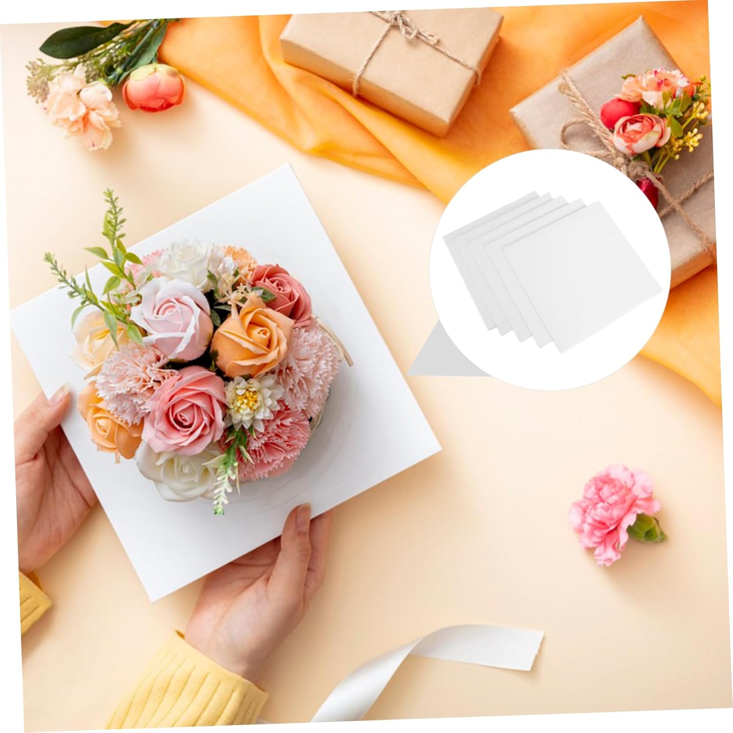 Alipis 10pcs Square Cake Cardboard Cake Base Board Mousse Board Wedding Baking Supplies