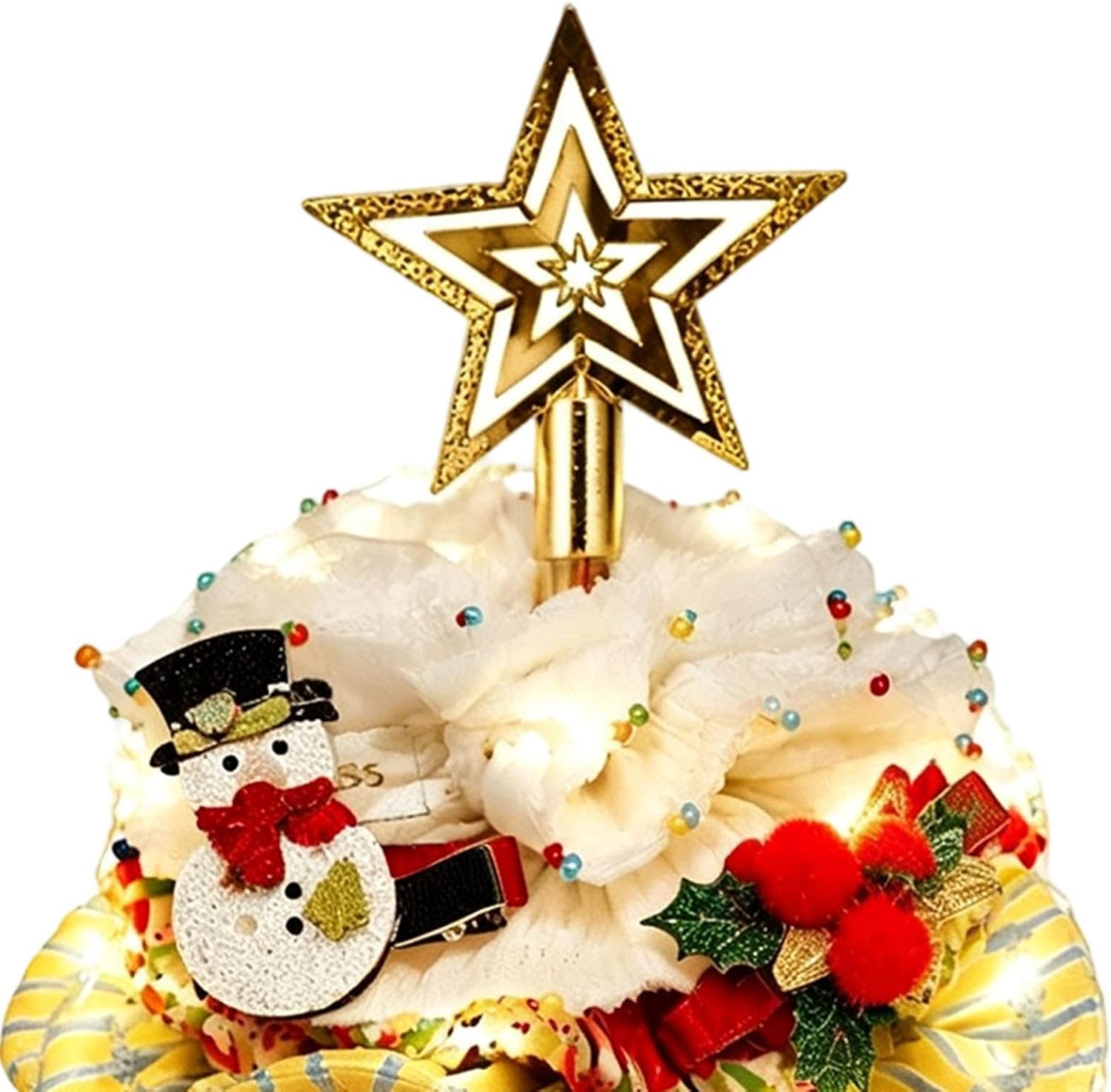 DIY Fabric Christmas Tree Kit Scrunchie Holder Holiday Table Decor