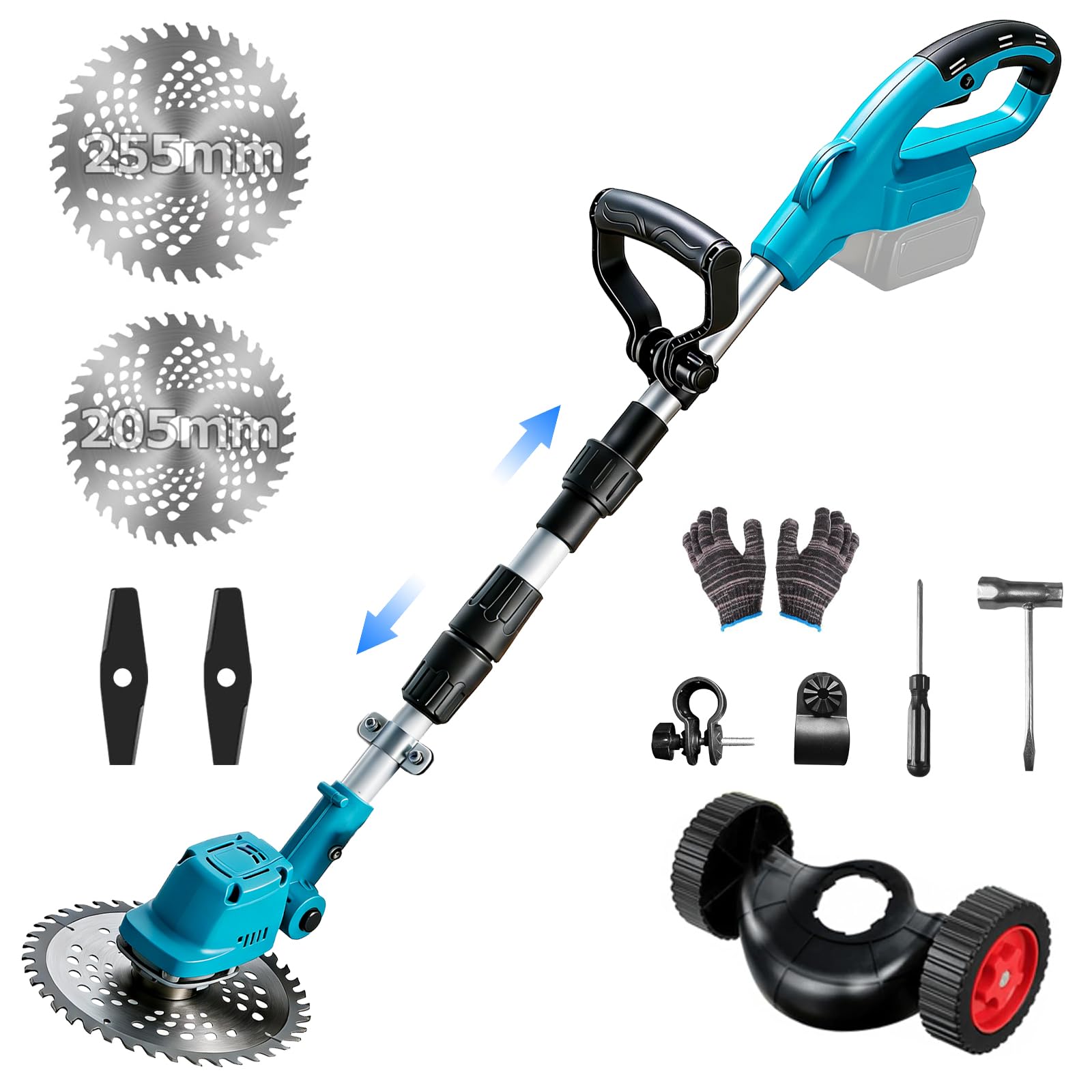 Amazon | LEZZYRUCK 草刈り機 充電式 電動草刈機【Max刃径255mm・116