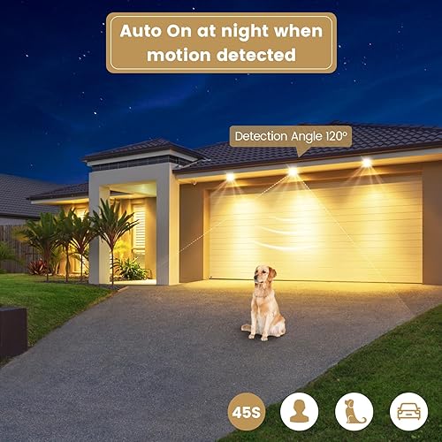 Miniatura 3 de Minpory Paquete de 3 bombillas con sensor de movimiento, 13 W (equivalente a 100 W) 1100 lm activadas por movimiento, bombilla LED de seguridad del