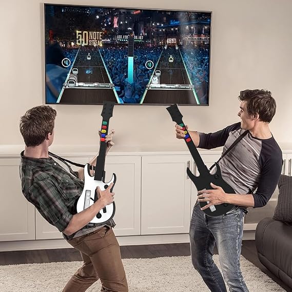 NBCP WII Guitar Hero,Wireless Guitar Controller for WII Guitar Hero Guitar and Rock Band Games,Compatible with all Guitar Hero Games,Rock Band 2,Legends of Rock