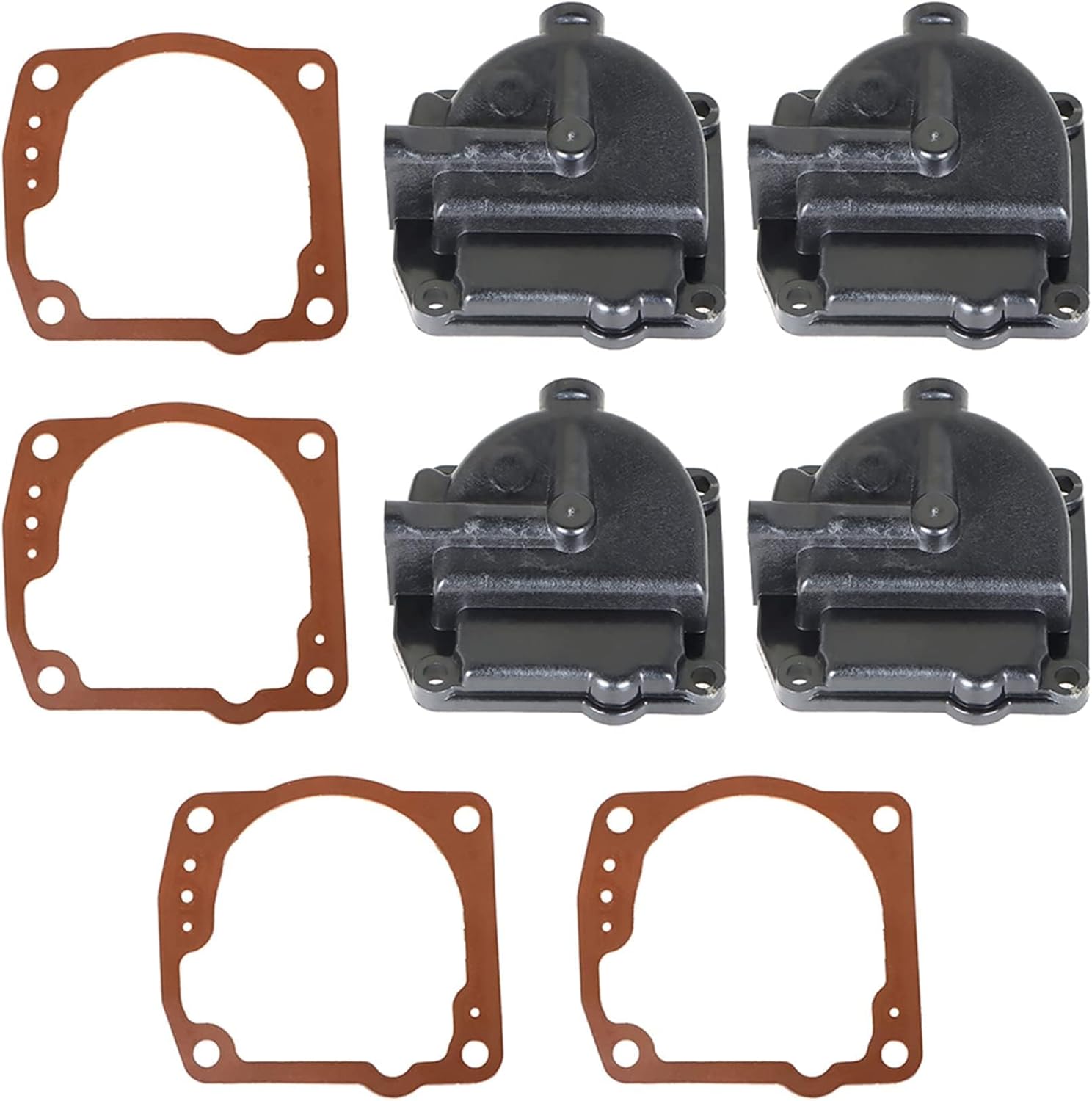 WFLNHB Carburetor Float Chamber Carb Bowls w/Gskt Replacement for Johnson 90-175hp 60 Degree 0433000