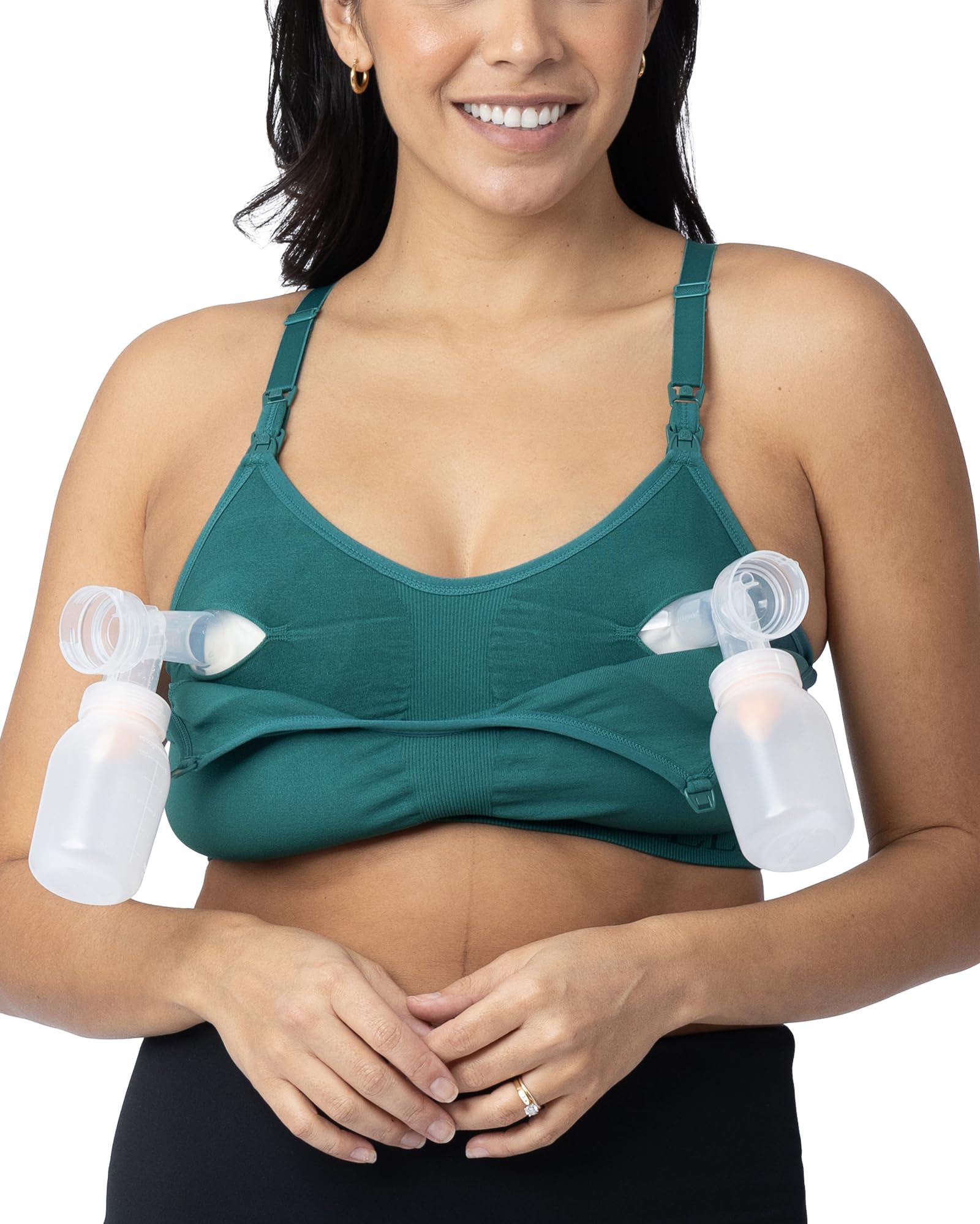 Kindred Bravely Sublime Sports Pumping Bra Hands Free | All-in-One Nursing Bras for Breastfeeding and Pumping