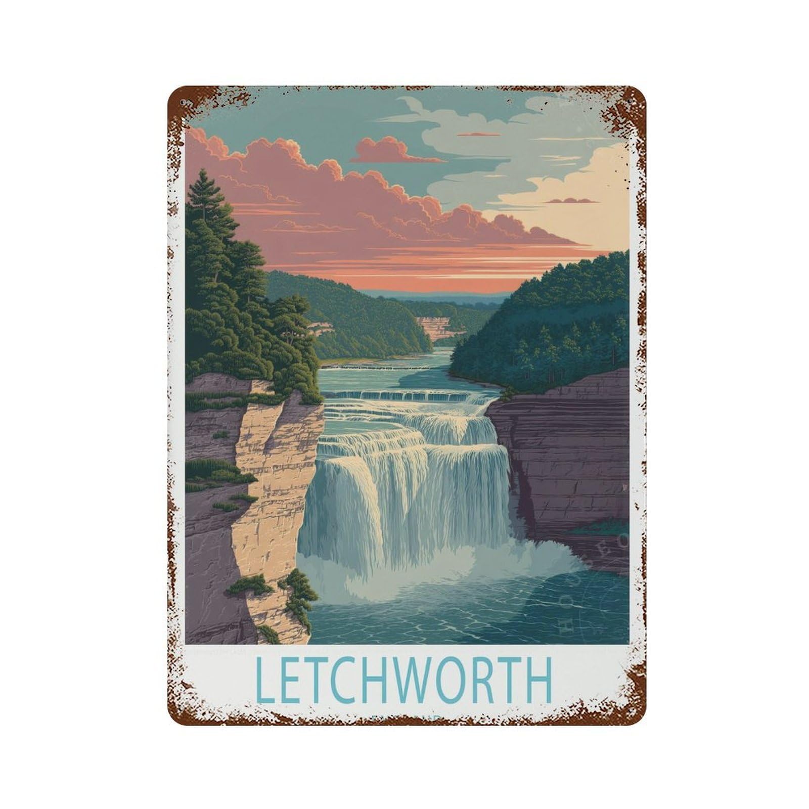 xiaoxiaoshen Letchworth Travel England Birthday Present (2) Wall Decor Art Metal Tin Poster Modern Home Decor Art Home Bar Shop Decorations Vintage Sign 40x30cm