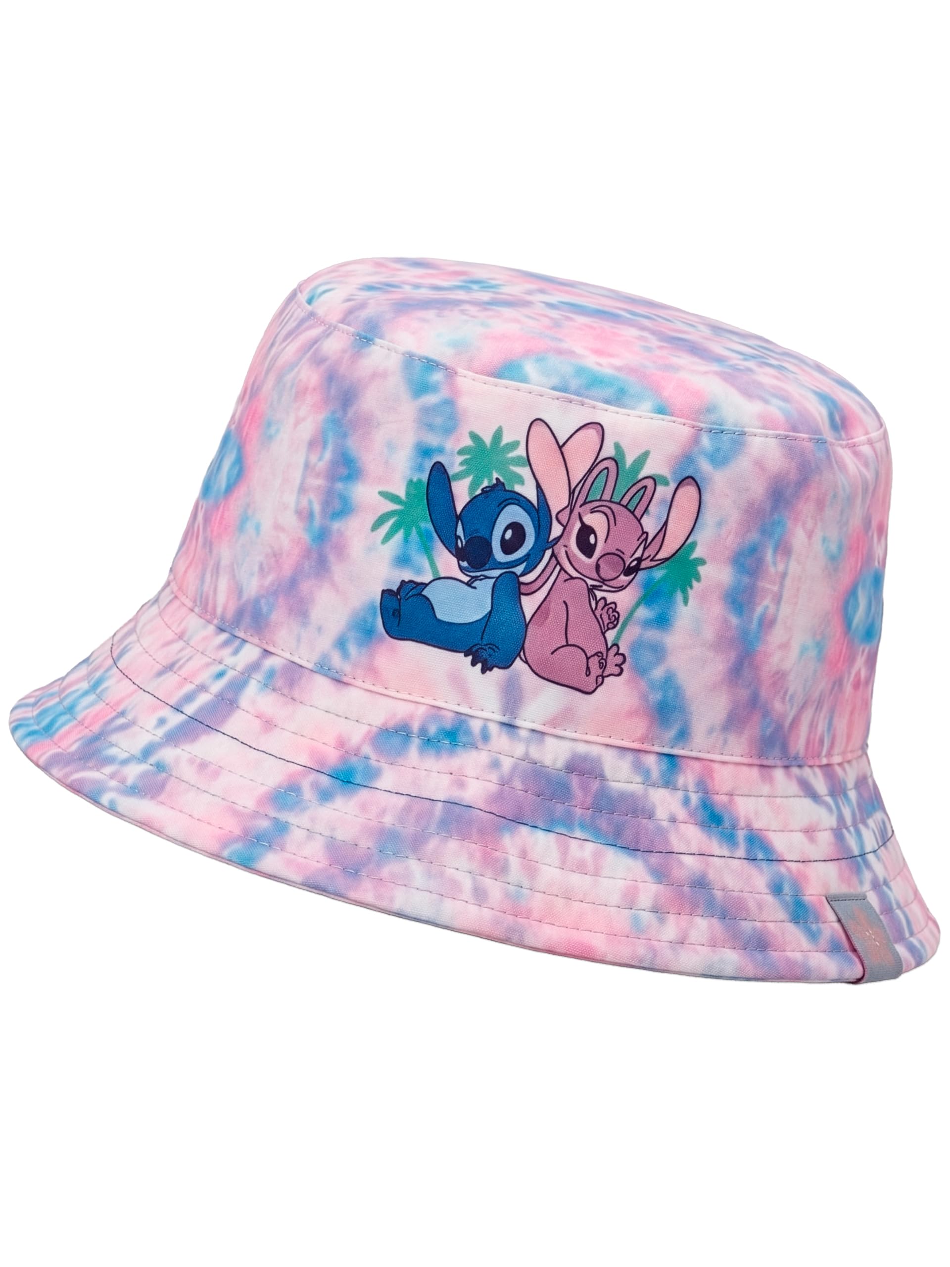 Disney Girls Pink Lilo And Stitch Bucket Hat, Angel And Stitch Summer Hat, Kids Caps For Summer, One Size