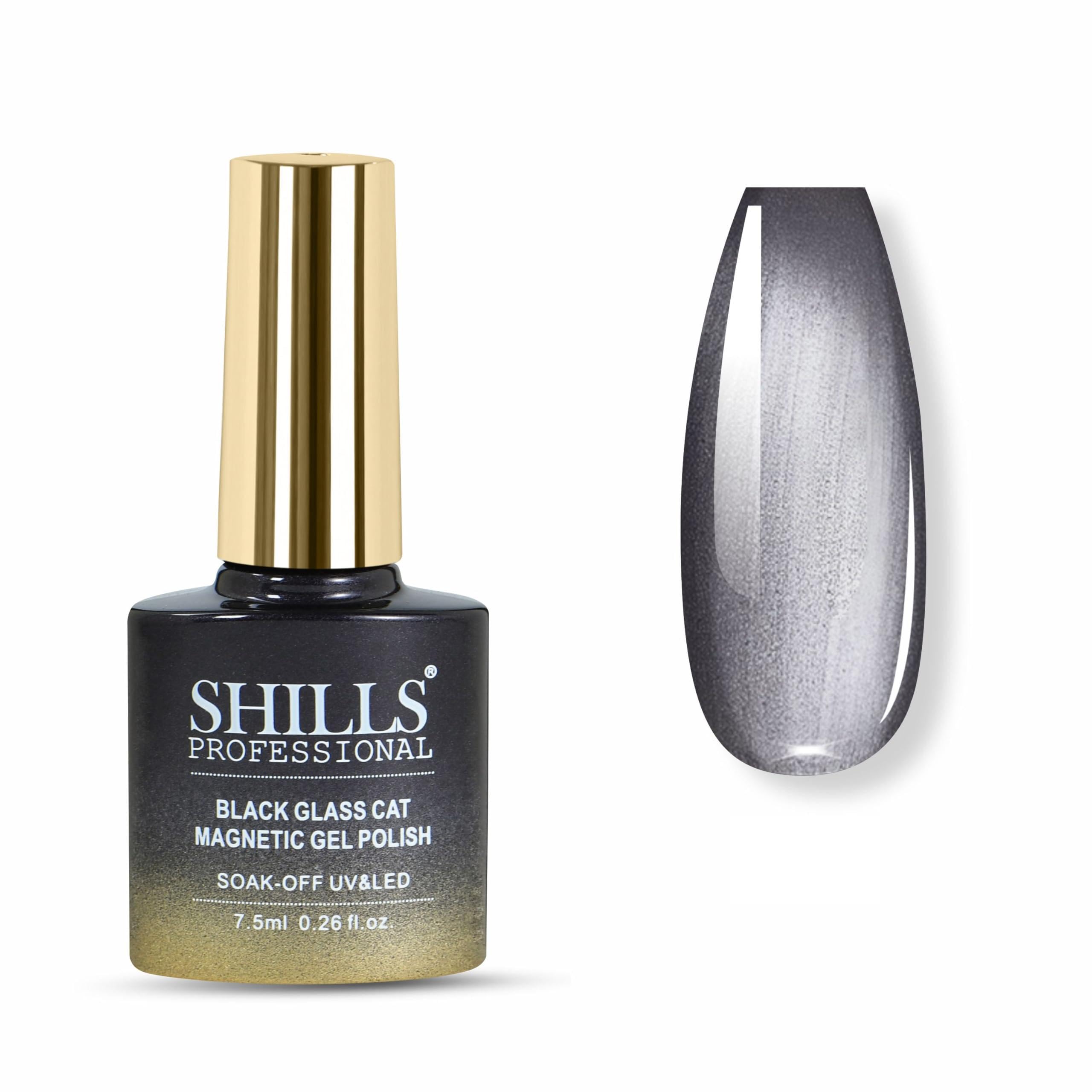 SHILLS PROFESSIONAL Black Glass Cat Eye Magnet Gel Polish 432-image-49