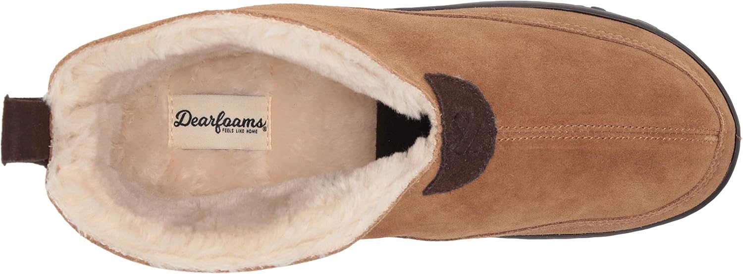 Dearfoams Men's Suede Boot Slipper