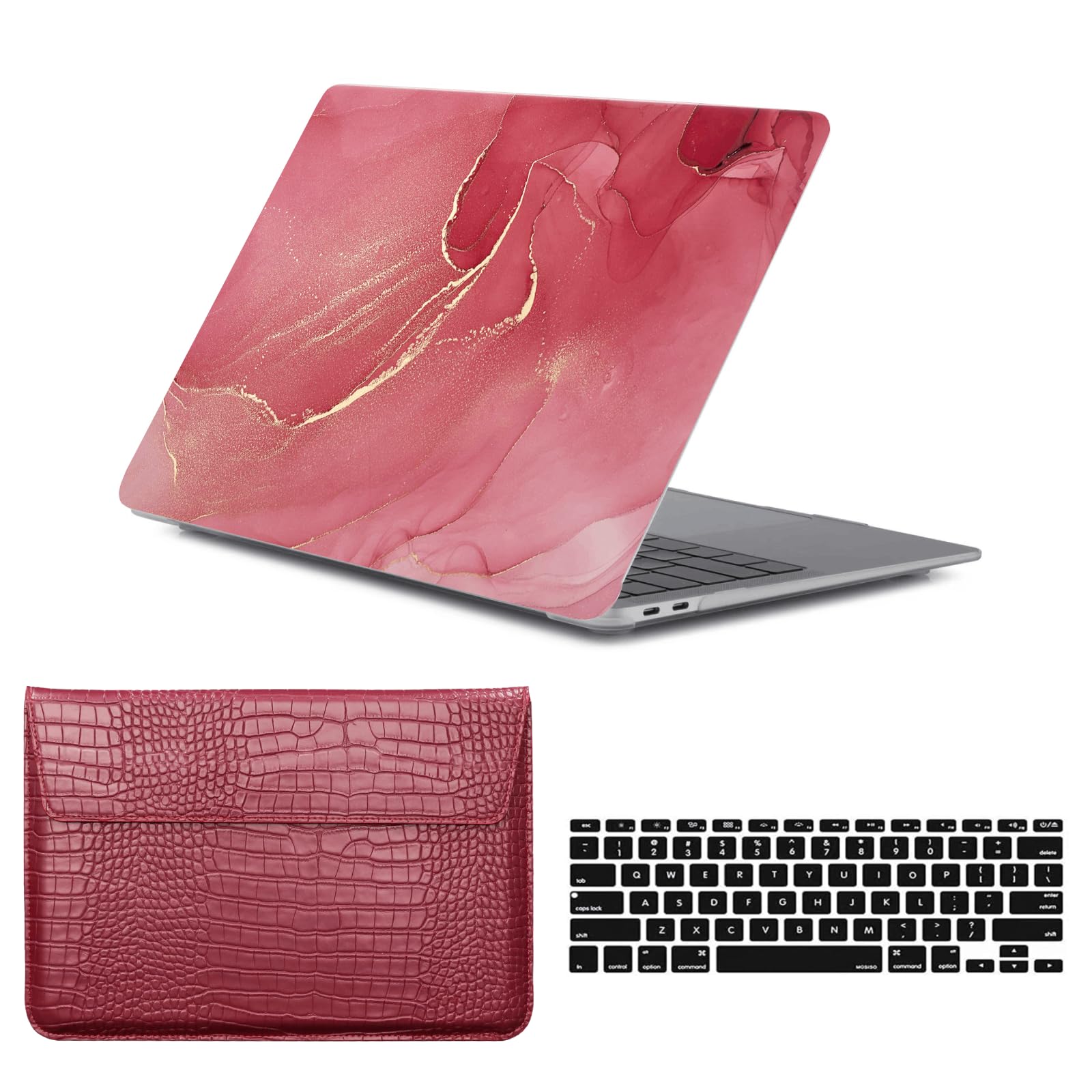 Funda MacBook Pro 15 A1990 mármol con maletín y protector teclado contra impactos 8