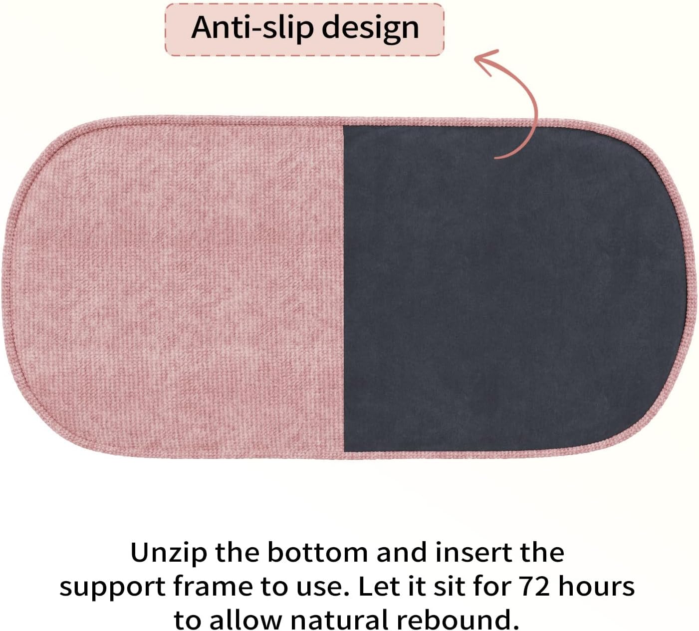 Adjustable Human Dog Bed for Adults, 5 Position Foldable Human Size Dog Bed, Extra Large Cloud Beds for Living Room & Bedroom (Pink)