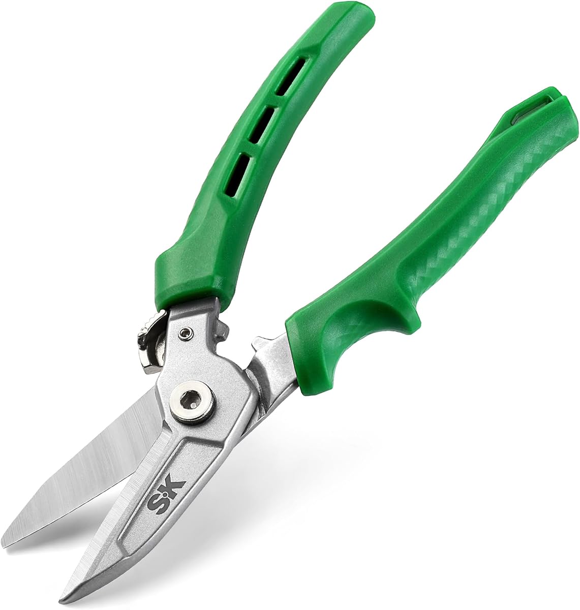 SK 8" Heavy Duty Scissors, All Purpose Shears, Drop Forged CR-V Blades with Safety Lock, Comfortable Grips
