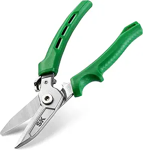 SK 8" Heavy Duty Scissors, All Purpose Shears, Drop Forged CR-V Blades with Safety Lock, Comfortable Grips