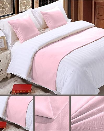 Miniatura 2 de Archu Sheets Camino de cama de 3 piezas 100% algodón egipcio con 2 fundas de almohada, bufanda decorativa para dormitorio, hotel, habitación de boda