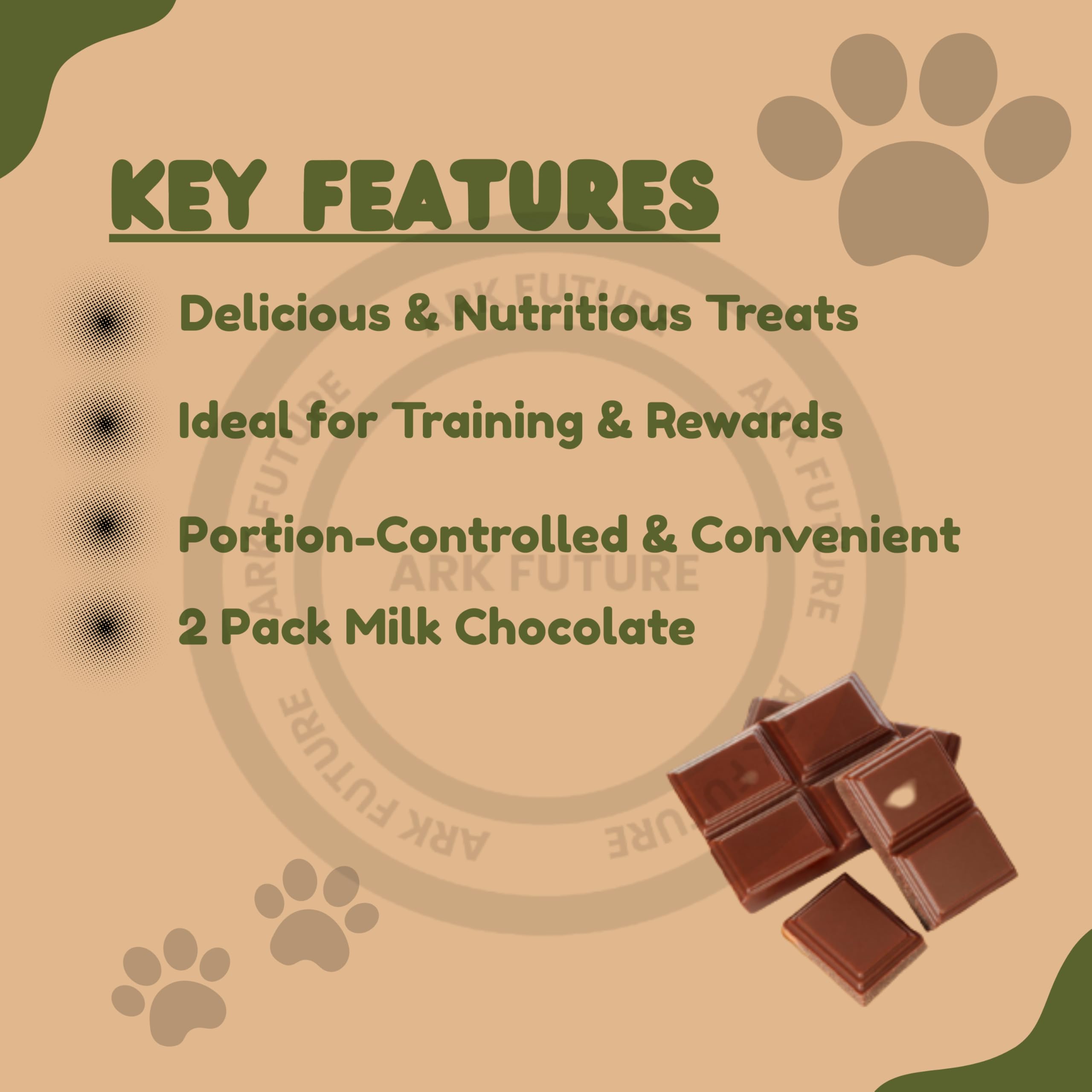 ark future Scooby Snacks Doggy Milk Chocolate Dog Treats, Dog-Safe & Vitamin-Enriched, Healthy Snack for Dogs - 2 Pack - Image 3