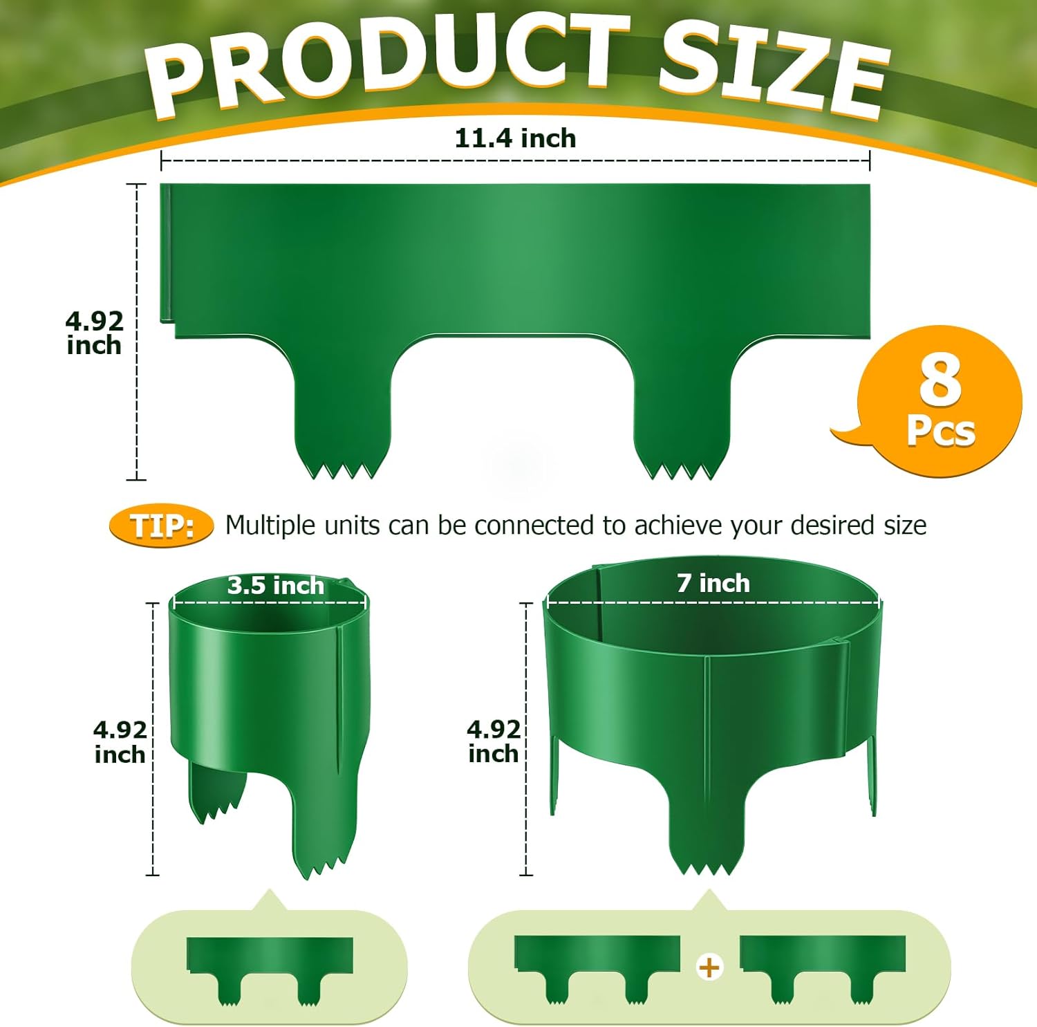 8 PCS Connectable Sprinkler Head Protector Rings, Lawn Light Guards, Plastic Landscape Light and Sprinkler Protectors to Help Reduce Damage from Mowers and Trimmers