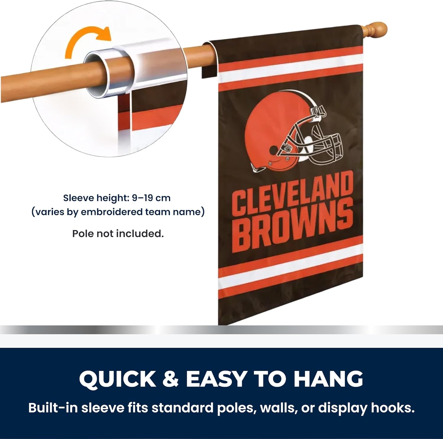 Party Animal NFL Applique House Banner Flag, 44" x 28"