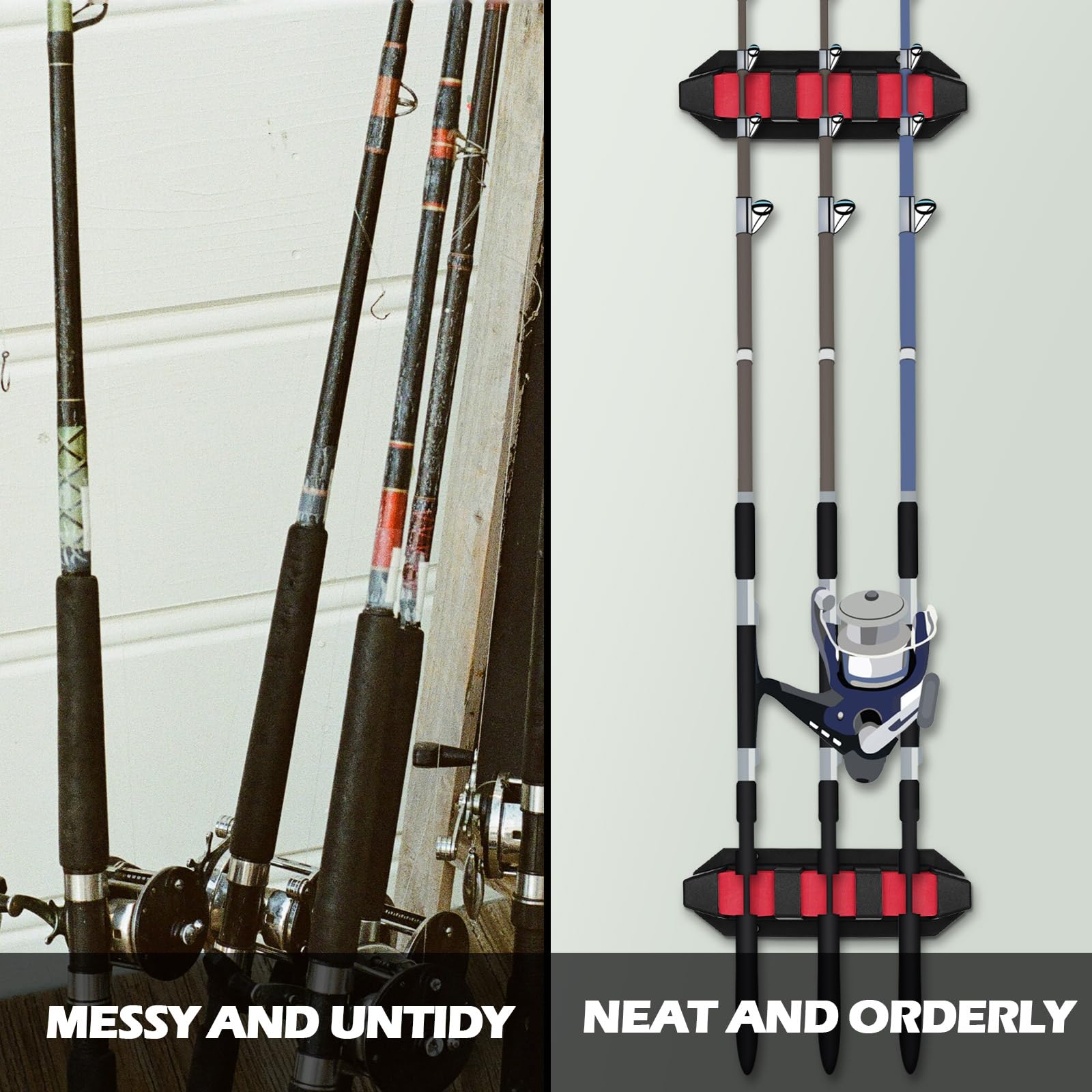 Fishing Rod Holders - 4 Pack Boat Pole Racks -4 Fishing Rod Holders - 4 Pack Boat Pole Racks -4