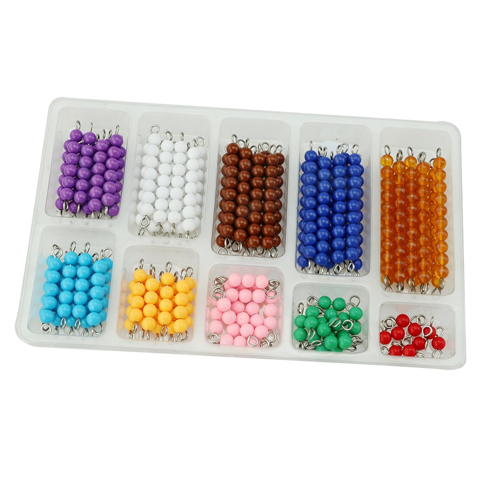 F Fityle 10 Piezas de Cuentas para Niños Juego Educativo de Matemáticas Material de Tablero de Ajedrez para Numeros Función de Suma y Resta