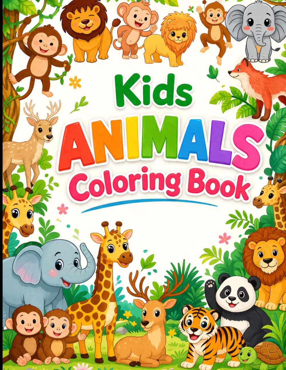 Adorable Baby Animals Coloring Book for Kids: Cute & Easy Coloring Pages | Big, Bold Designs for Toddlers & Preschoolers