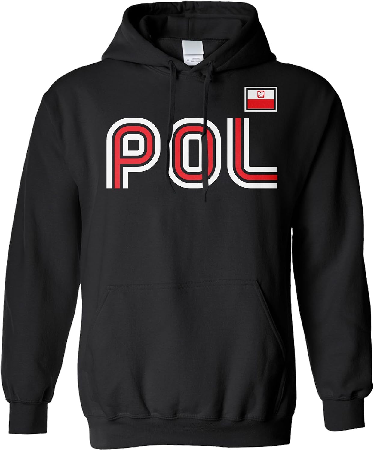 Threadrock Poland Athletic Retro Series Unisex Hoodie Sweatshirt