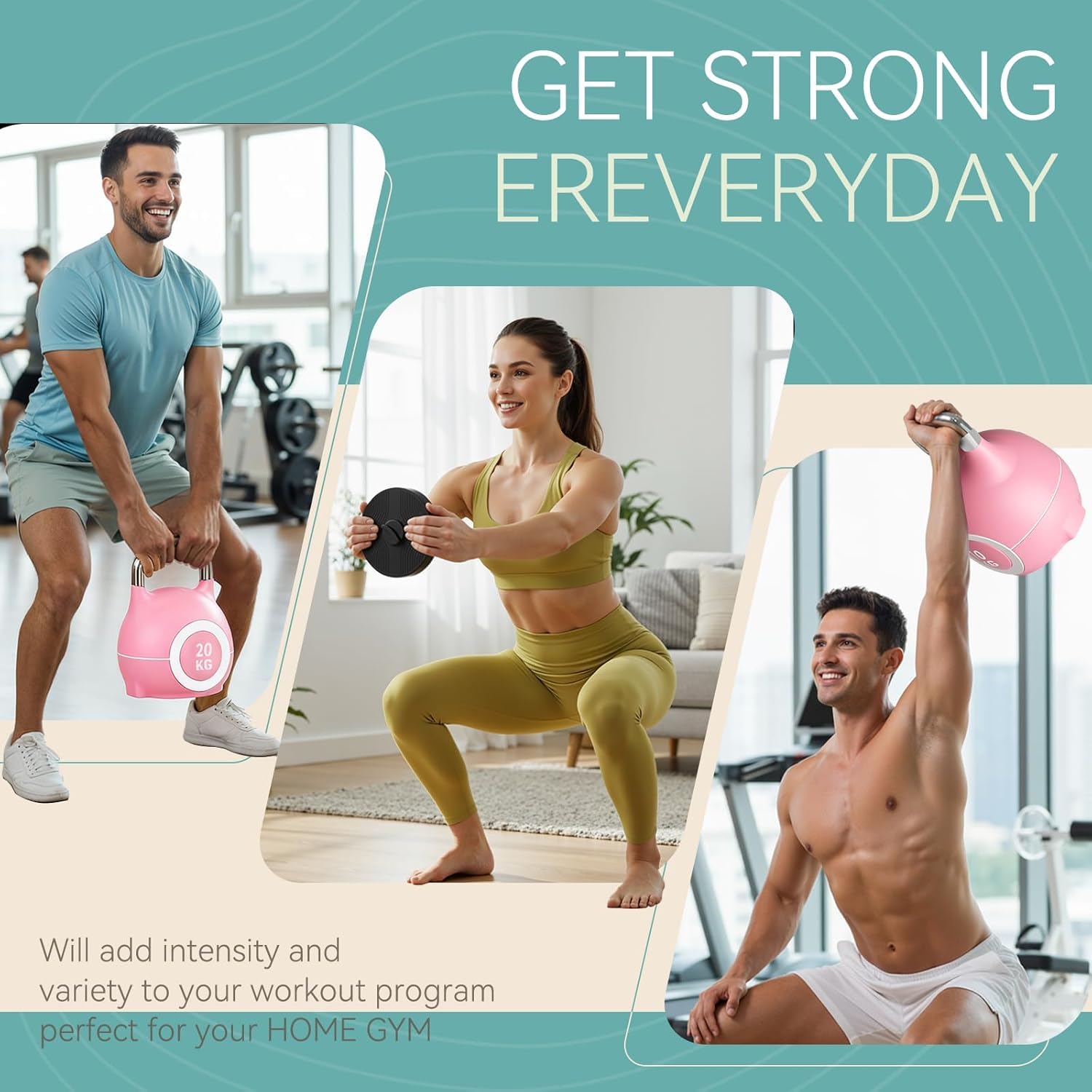 Kettlebell zestaw hantli kulowych 7 w 1, do domu, na siłownię, sprzęt fitness do domu, sprzęt sportowy, zestaw hantli kulowych