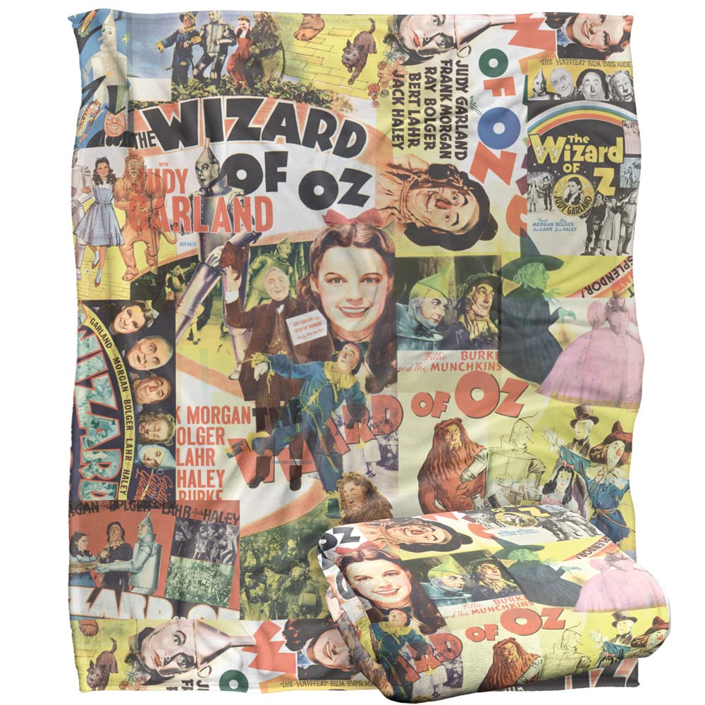 The Wizard Of Oz Silky Touch Throw Blanket - 152 x 127 cm - White - Super Soft
