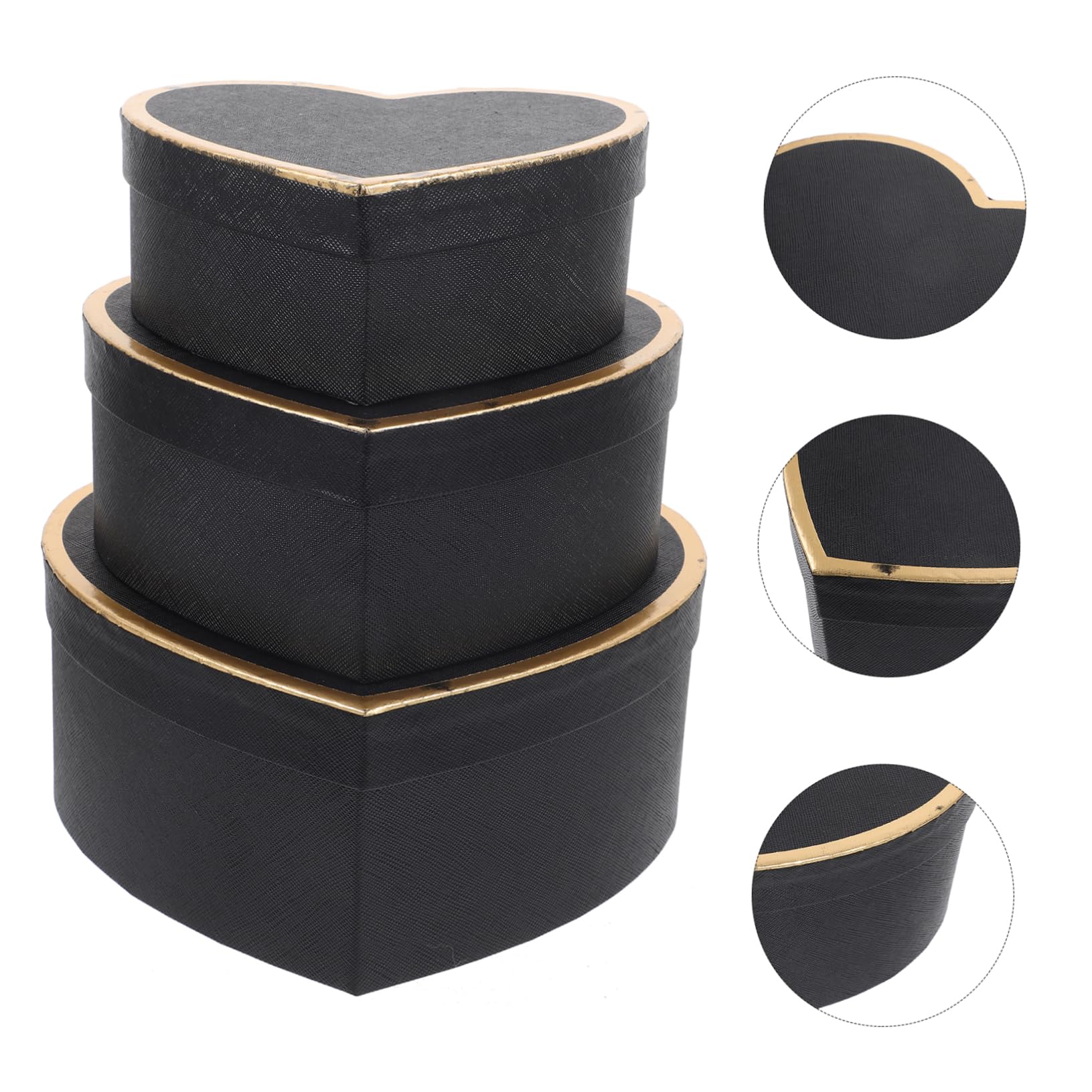 VALICLUD 9stücke Herzförmige Geschenkboxen Verpackung Für Valentinstag Hochzeiten Und Besondere Anlässe Für Süßigkeiten Schmuck Und Kleine Schwarz