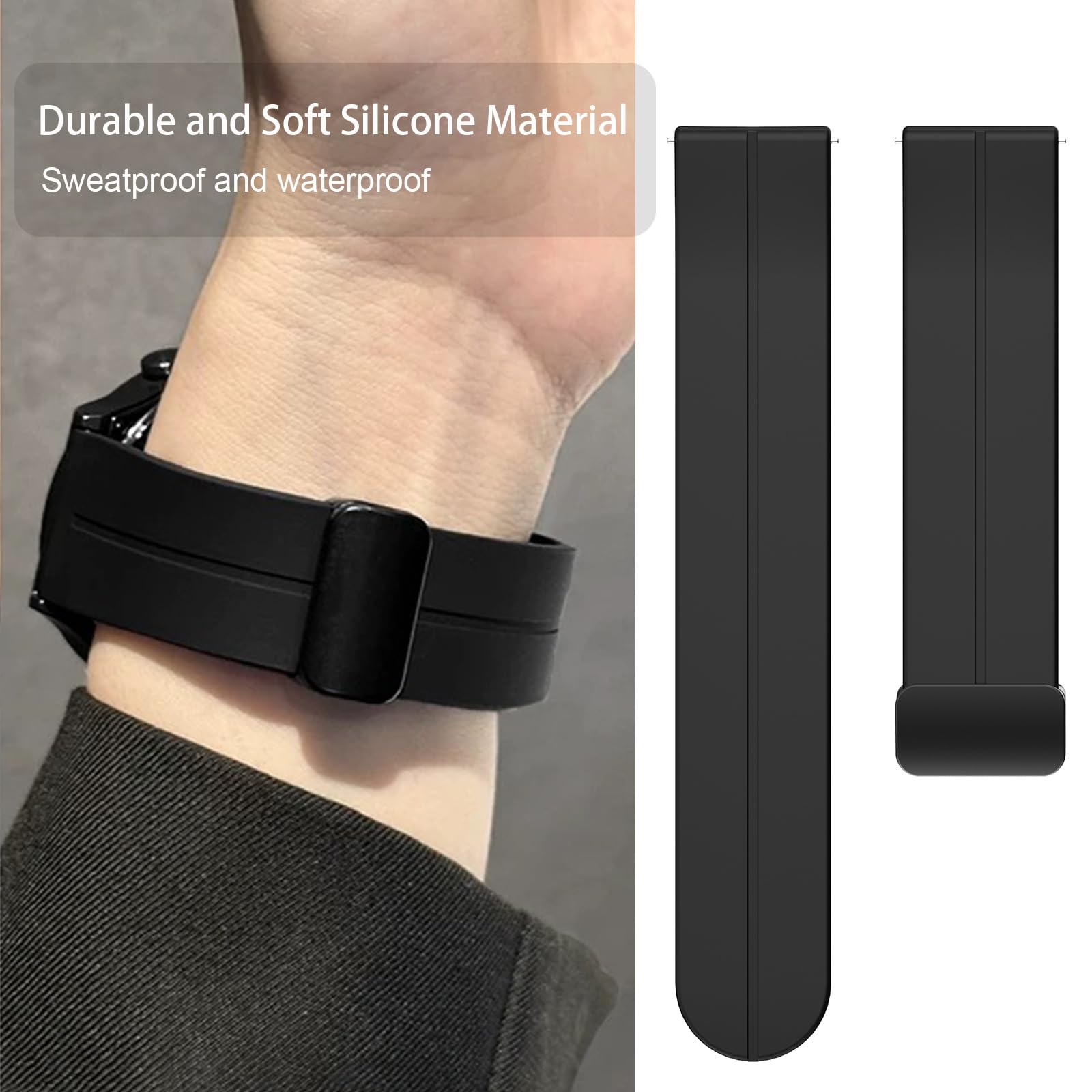 Blueshaweu Braccialetto compatibile con registratore vocale PLAUD NotePin, morbido silicone Dual Magnetic Regolabile Bracciali Compatibile con Registratore vocale PLAUD NotePin AI