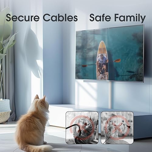 Miniatura 6 de Ocultador de cable grande  Ocultador de cable de 47 pulgadas para TV en la pared, ocultador de cables pintable, kit de organización de cables XL,