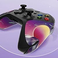 Vista 6 de eXtremeRate The Cyber Moon Anti-Skid Sweat-Absorbent Controller Grip for Xbox One S & X, Xbox One Controller, Professional Textured Soft Rubber Pads
